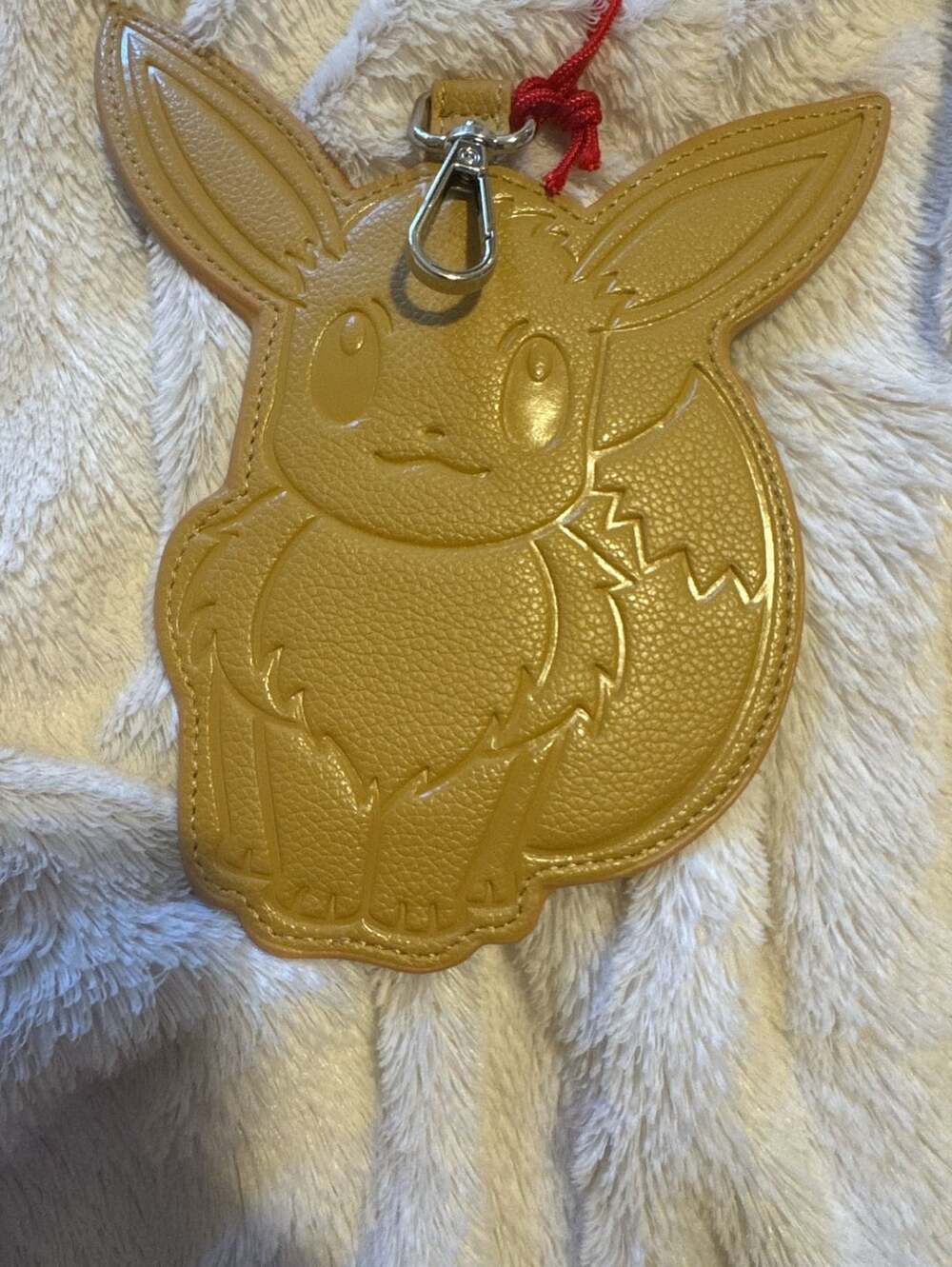 Pokemon Eevee Bag Charm Size 5.75 in x 8 in Brown Faux Leather